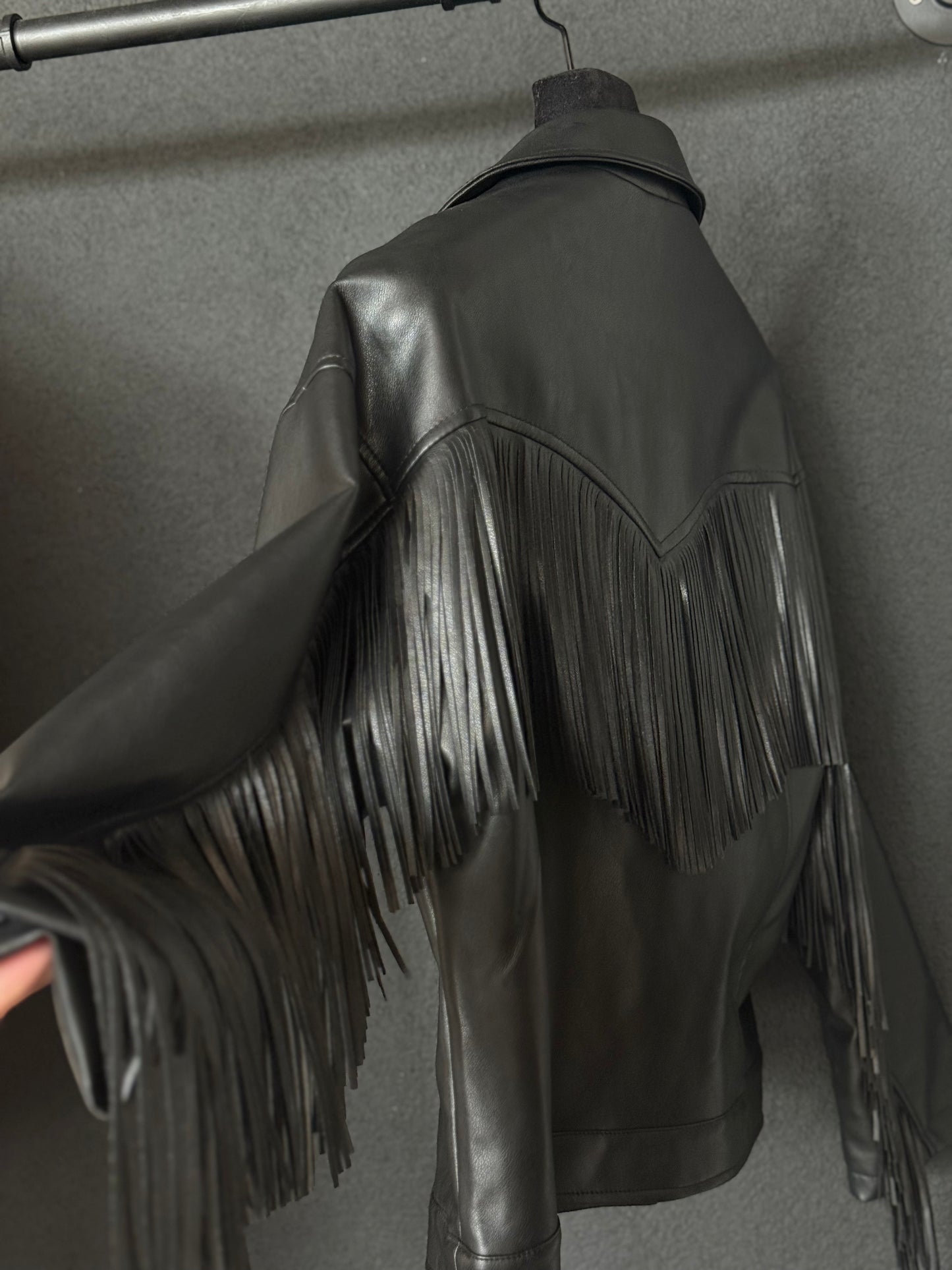 Kožna jakna Tassels